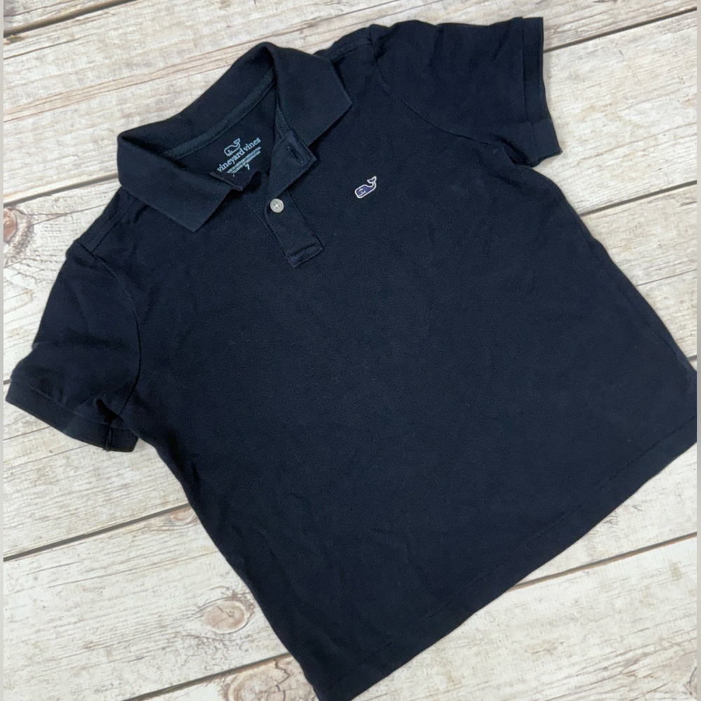 🐳Vinyard Vines Boys Polo Shirt Navy Size 7🐳